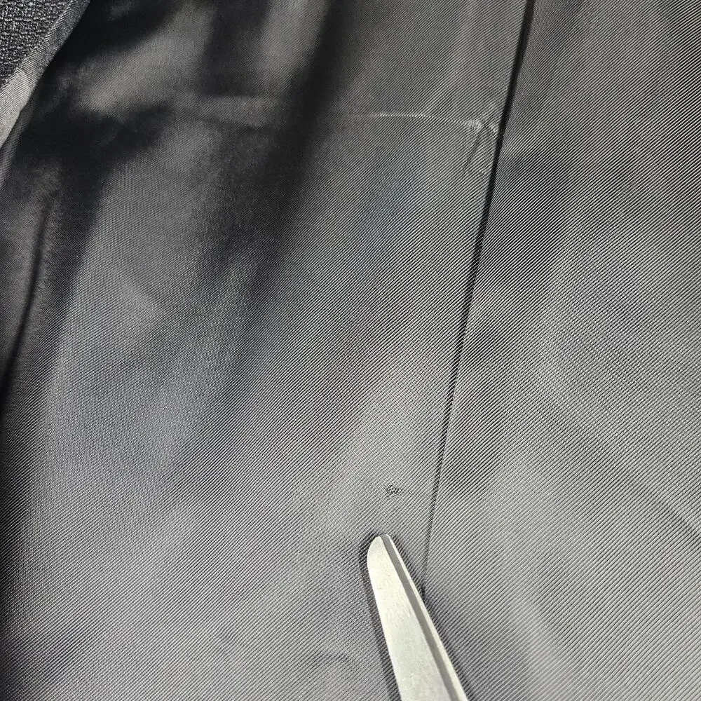 Ermenegildo Zegna Traveller Blazer Mens 46R Dark Gray Black Wool Italy Boss